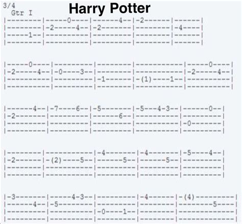 Harry Potter Guitar Tab with Chords