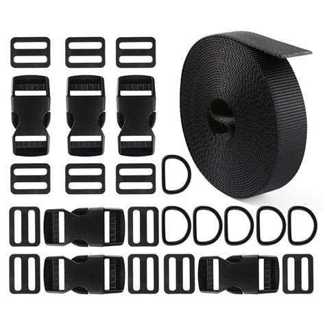 Snapklik.com : BEYOURD Buckles And Straps Set 1: 6 Yards Of Thick Nylon Webbing, 6-Pack Heavy ...