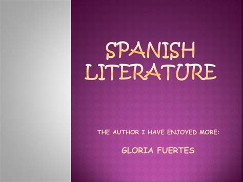 PPT - SPANISH LITERATURE PowerPoint Presentation, free download - ID:1850206