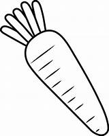 Carrot Doodle Outline For Coloring sketch template