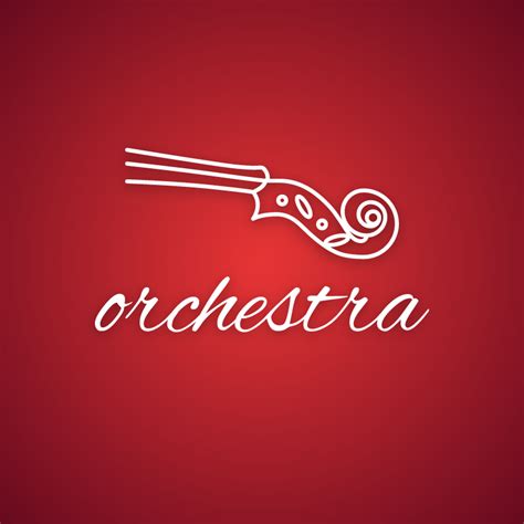 Orchestra - Violin symphony music logo vector - Roven Logos