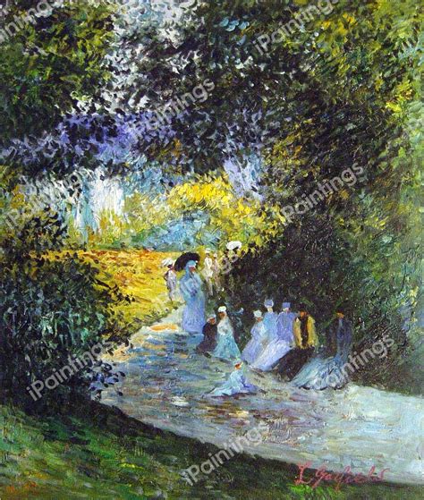 The Parc Monceau Painting by Claude Monet Reproduction | iPaintings.com