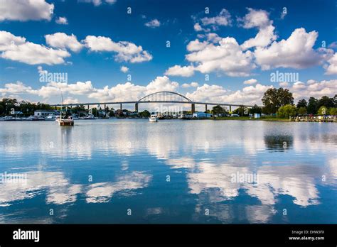 The Chesapeake City Bridge over the Chesapeake and Delaware Canal, in ...