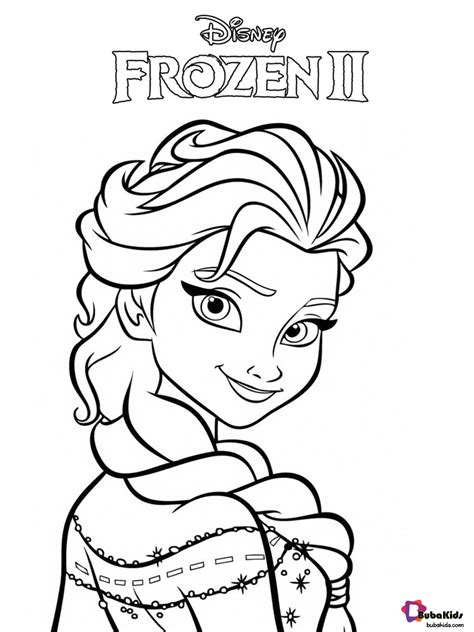 Free download and printable Frozen 2 coloring page. | BubaKids.com