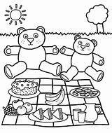 Family Picnic Coloring Pages sketch template