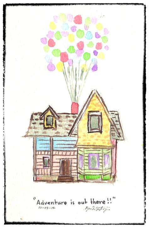 UP House - Watercolour Test by NerdyGeekyDweeb