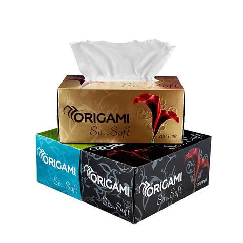 Origami So Soft 2 Ply Facial Tissue Paper / Tissue Box - 20 x 20 cm ...