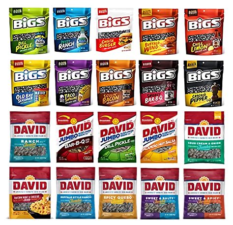 Sunflower Seeds Ultimate Variety Pack by BIGS and DAVID | 20 Unique ...