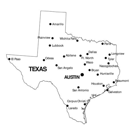 Free Printable Texas Map With Cities - Get Latest Map Update