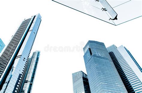 Glass Facade Building Tower Night View Stock Photo - Image of financial ...