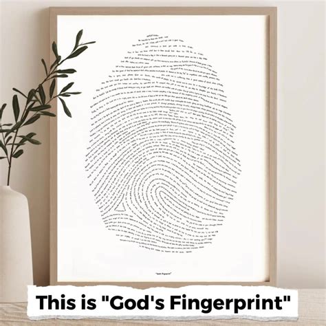 God's fingerprints - This is God’s Fingerprint | Fingerprint art, Modern christian art, Bible prints