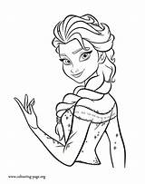 Frozen  Queen Elsa coloring Page sketch template