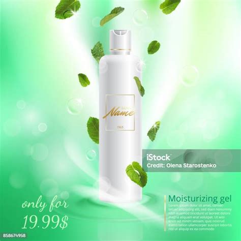 Iklan Poster Kosmetik Sampo Lotion Shower Gel Dengan Ekstrak Atau Rasa Mint Mock Up Untuk ...