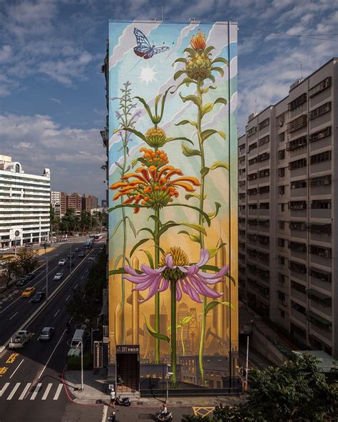 Soaring Murals of Plants on Urban Walls by Mona Caron — Colossal