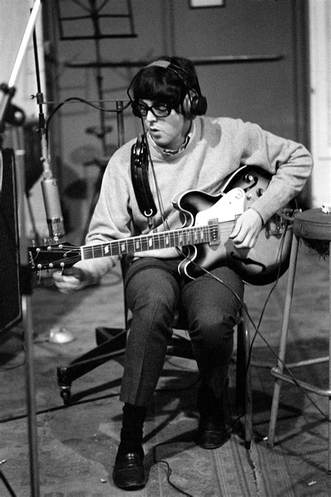 Paul McCartney during a recording session for Revolver in 1966 : r ...