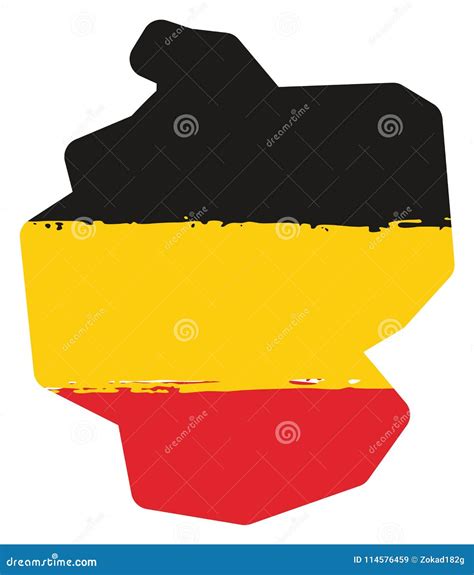 Germany Flag & Map Vector Hand Painted with Rounded Brush Stock Vector - Illustration of america ...