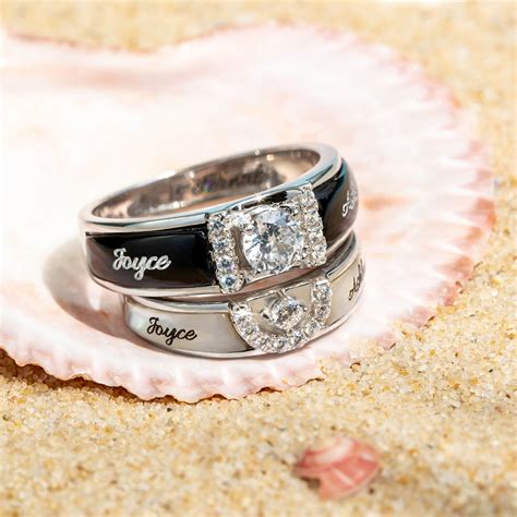 Customized Couple Rings Engagement Ring Promise Ring