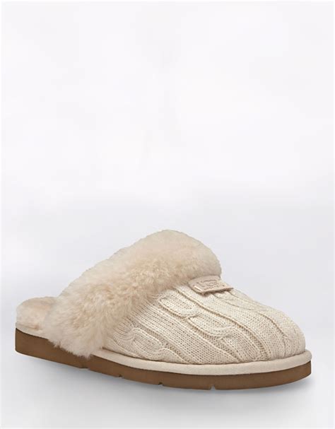 Lyst - Ugg Cozy Cable-knit Slippers in Natural