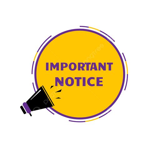 Important Notice Clipart PNG Images, Important Notice Design Free Png, Important Png, Important ...