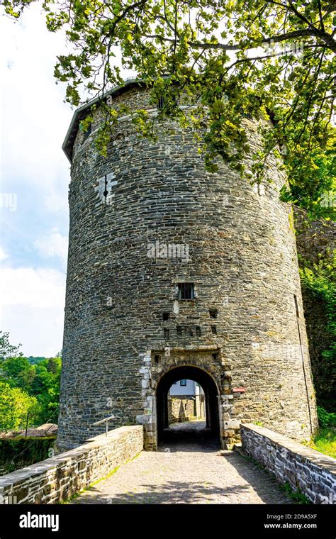 Old castle in the historic town of Monschau, Germany Stock Photo - Alamy