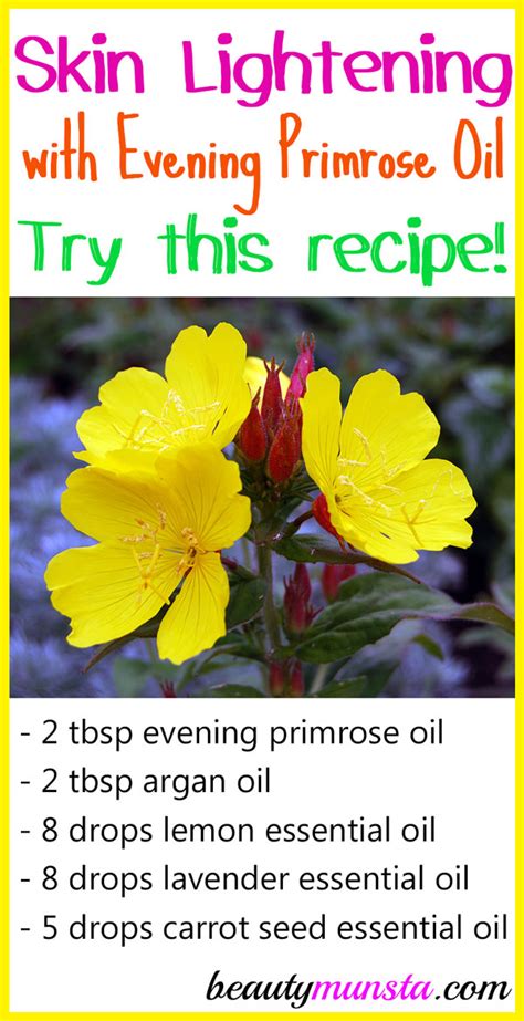 Evening Primrose Oil for Skin Lightening - beautymunsta - free natural beauty hacks and more!