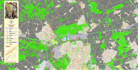 City Map Eindhoven Vector Urban Plan Illustrator Editable Street Map