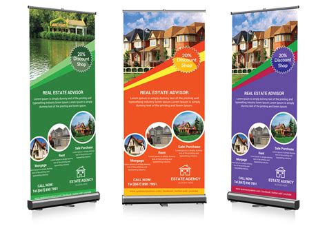 Real Estate Roll Up Banner By UniqueDesigning TheHungryJPEG ...