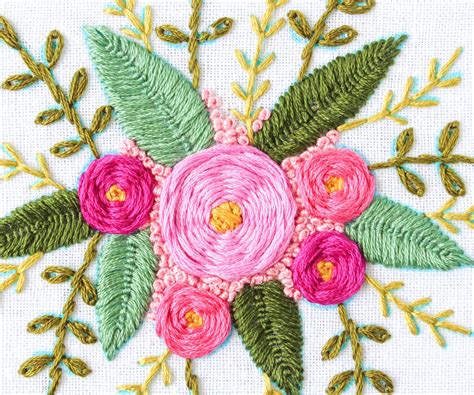 How to Hand Embroider Flowers | Hand embroidery flowers, Hand embroidered flowers, Embroidery ...