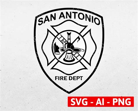 San Antonio Texas Fire Department Logo City of San Antonio TX - Etsy