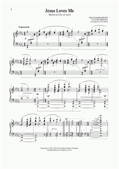 Jesus Loves Me Piano Sheet Music | OnlinePianist