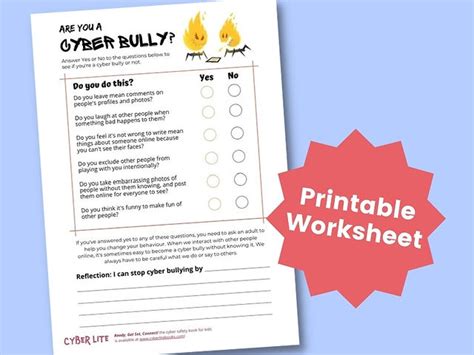 Are You A Cyberbully? (Printable Worksheet) - Worksheets Library