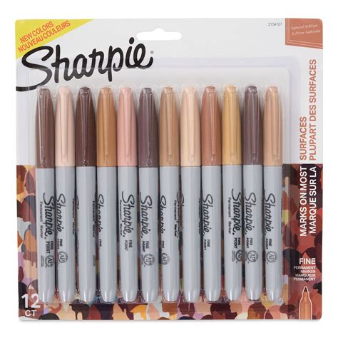 Sharpie Fine Point Permanent Markers - Portrait Colors, Set of 12 ...