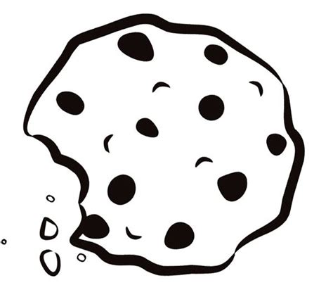 Cookie : The Big Chocolate Chip Cookie Coloring Page, Sweet ... | Cookie clipart, Big chocolate ...