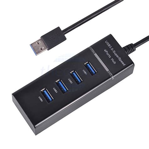 Bộ Chia USB HUB 4 Cổng USB 3.0 Màu Đen Chuyển đổi 1 - 4 Cổng