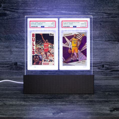 LED 2 CARD DISPLAY WITH STAND – SHOW YOUR SLABS