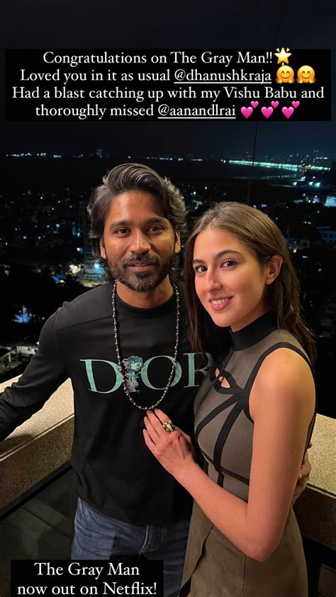 Sara Ali Khan congratulates Dhanush on 'The Gray Man' success ...