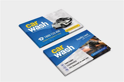 Car Wash Business Card Template v2 - PSD, Ai & Vector - BrandPacks