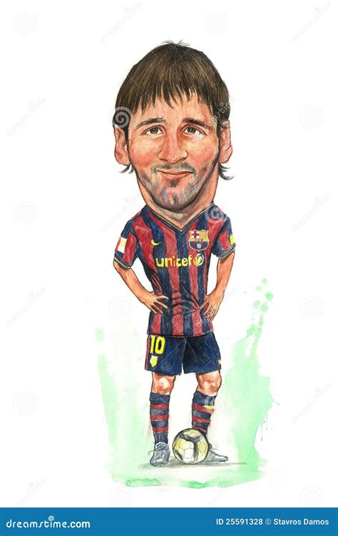 Caricatura de Messi foto de stock editorial. Ilustração de super - 25591328