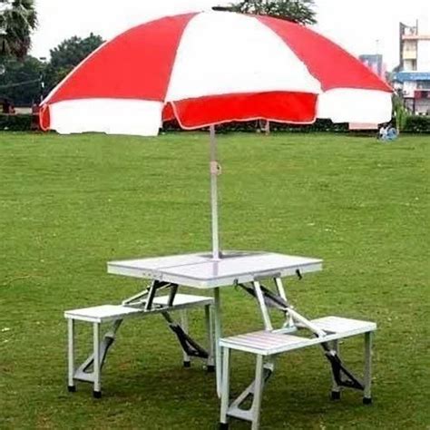 Aluminum Portable Folding Picnic Table with Umbrella at Rs 5000 | Tele ...