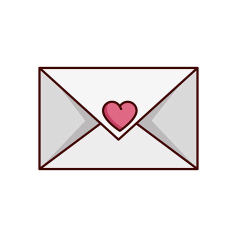 valentines day envelope with heart isolated icon 3171220 Vector Art at Vecteezy