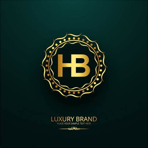 Free Vector | Luxury brand letter hb design