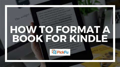 How to Format a Book for Kindle, Step-by-Step - The PickFu BlogThe PickFu Blog