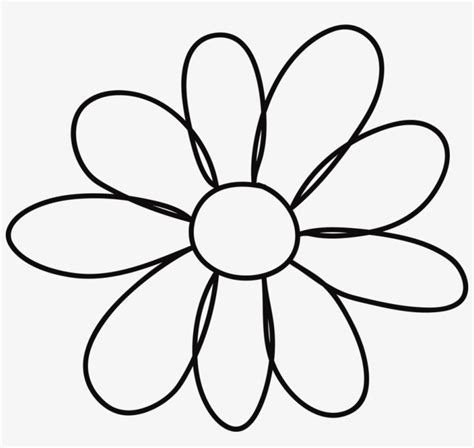 Fortune Flower Outline Printable Lavishly 10 Petal - Things To Draw When Your - 1024x920 PNG ...