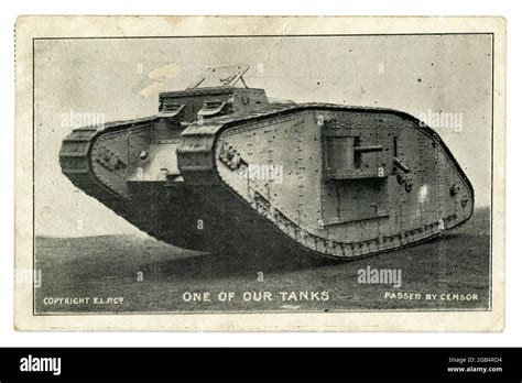 Antique WWI Tank Postcard - craibas.al.gov.br