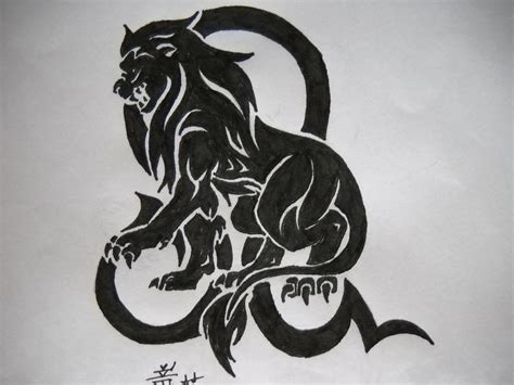 Free Tattoo Designs: Zodiac Tattoos : Tribal LEO Tattoo