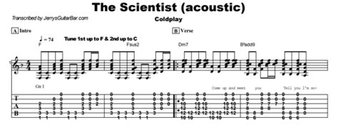 Coldplay - The Scientist (acoustic) | Guitar Lesson, Tab & Chords | JGB