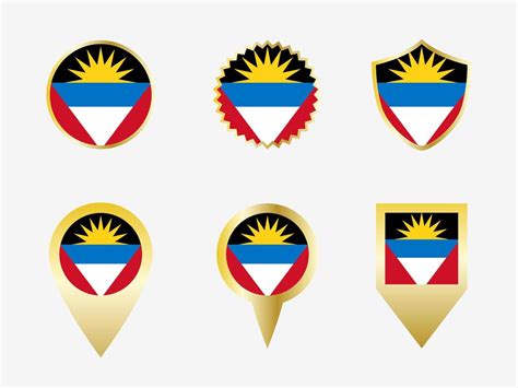 Vector flag set of Antigua and Barbuda 22822576 Vector Art at Vecteezy