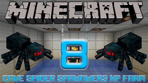 8 Cave Spider Spawners XP Farm Minecraft Project