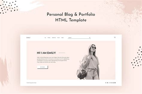 Emily — Personal Blog HTML Template - buy on Templates.Expert