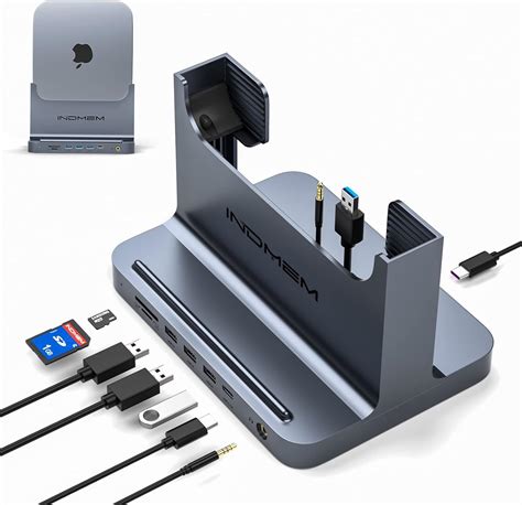 Amazon.com: 8 in 1 Mac Mini Dock for M1,Mac Mini Stand Docking Station ...